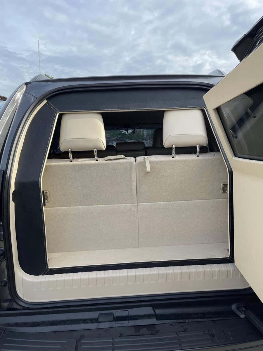 Armored rear door of a Toyota Fortuner