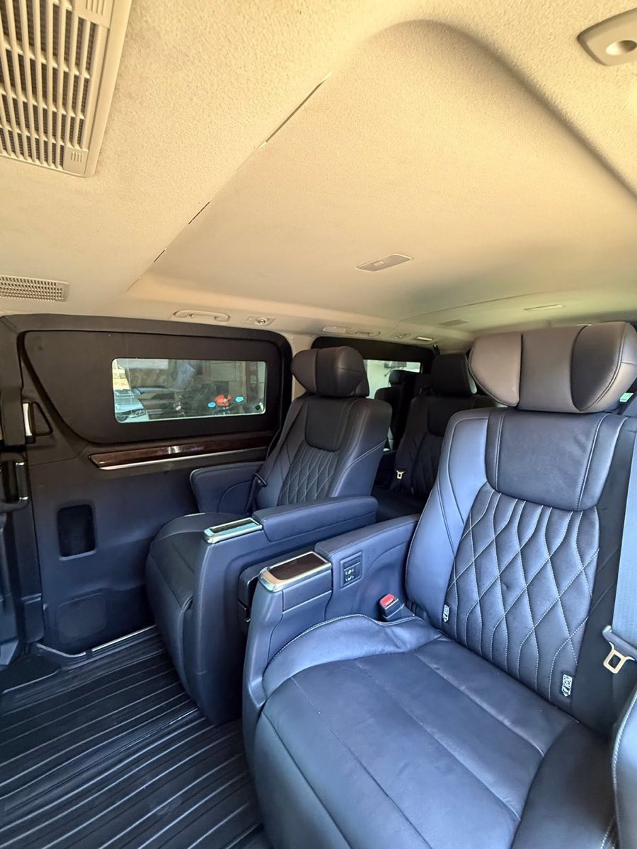 Finished interior of an armored Toyota Super Grandia van